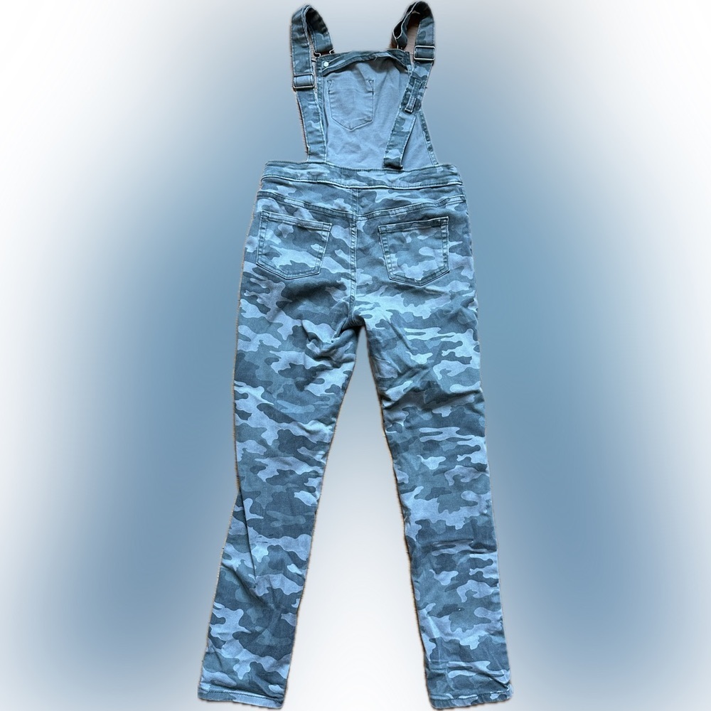 Stretch Denim Camo Overalls - Picture 3 of 6